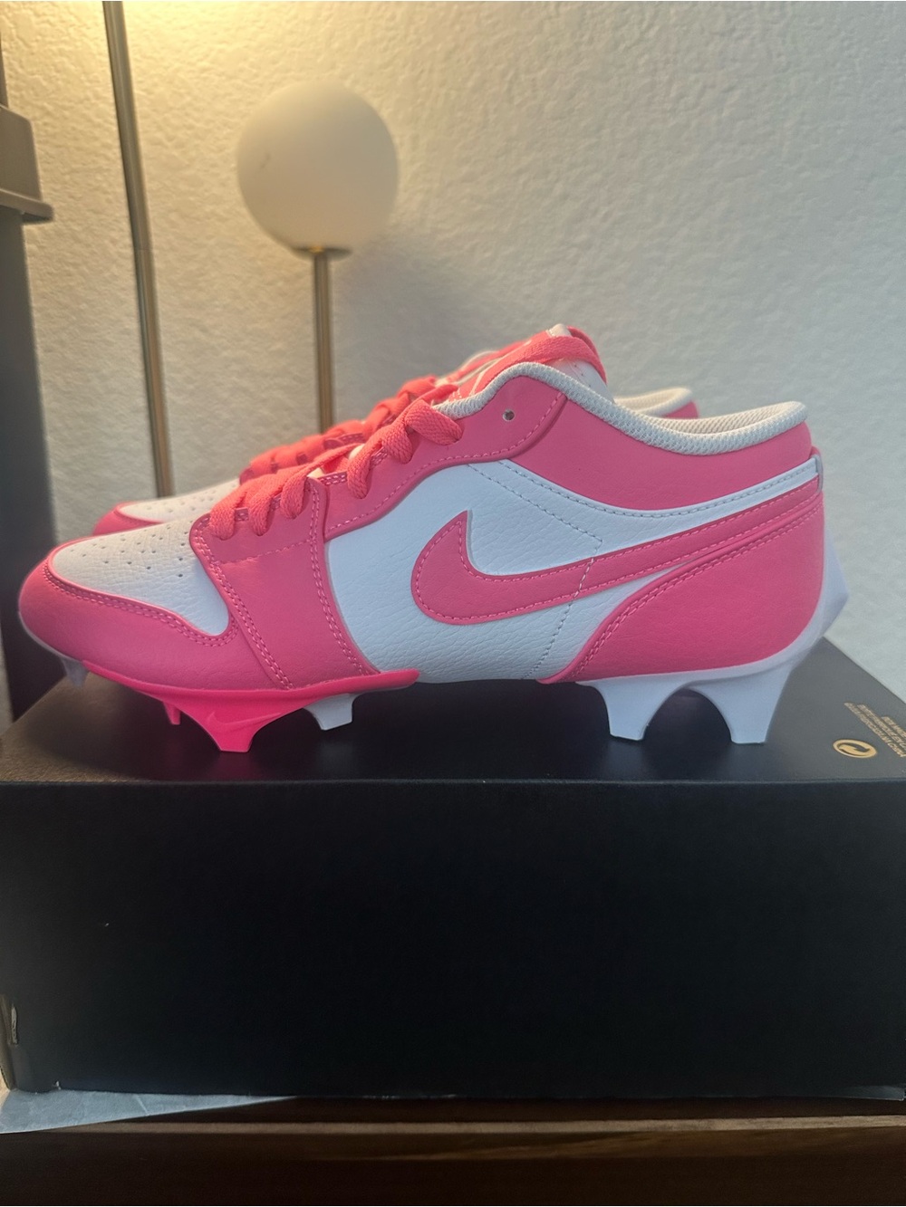 Jordan 1 Low TD Cleat Digital Pink White 8.5 Men